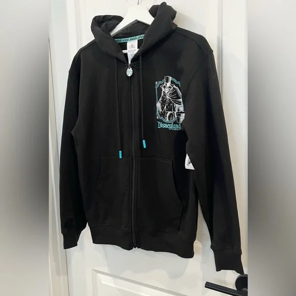 Disney Parks Haunted Mansion Disneyland Glow In The Dark Full Zip Hoodie XS NWT - Picture 5 of 10